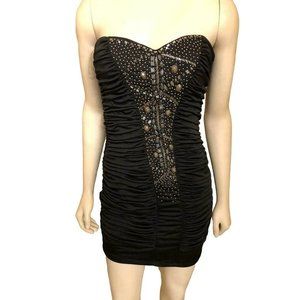 Nikibiki Womens Black Coctail Dress‎ Size Large Penelope Strapless